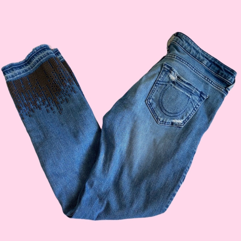 True Religion cara low rise straight jeans